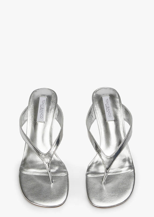 Krista Silver Nappa Metallic Heels