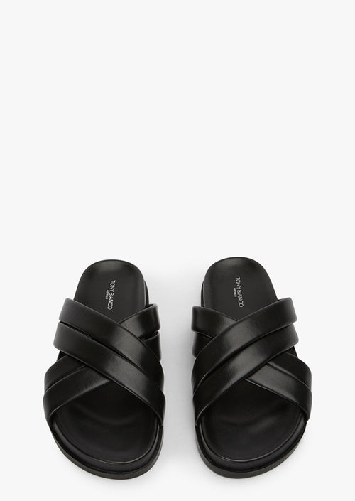 Levi Black Nappa Sandals
