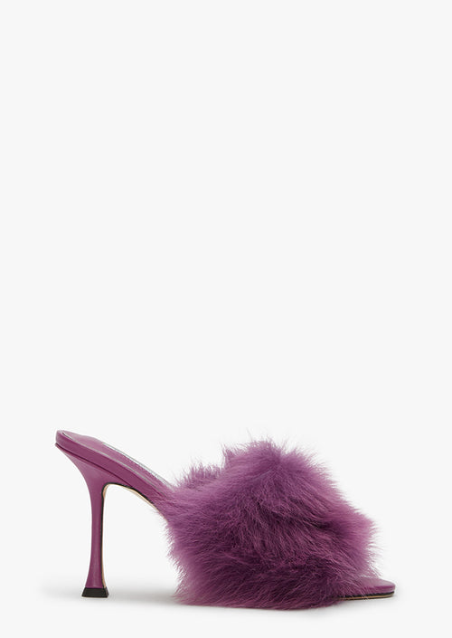 Luxe Lavender Shearling Heels