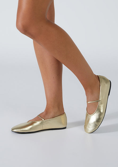 Martinez Gold Shimmer Flats