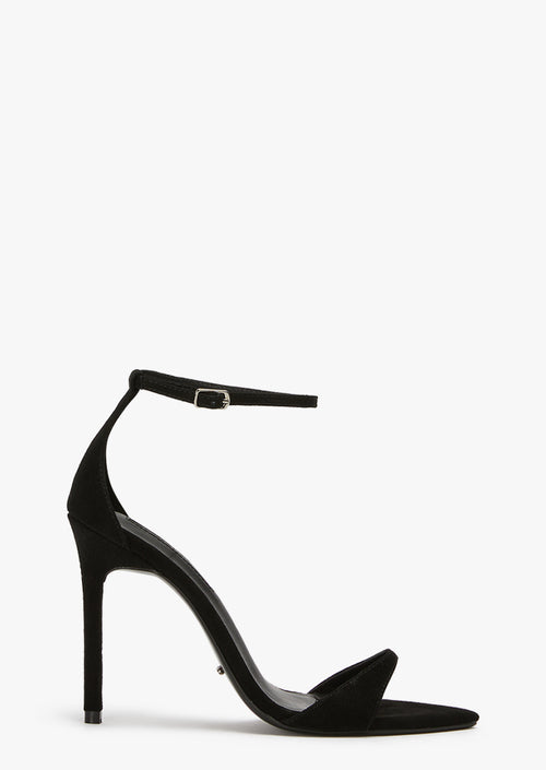 Martini Black Suede Heels