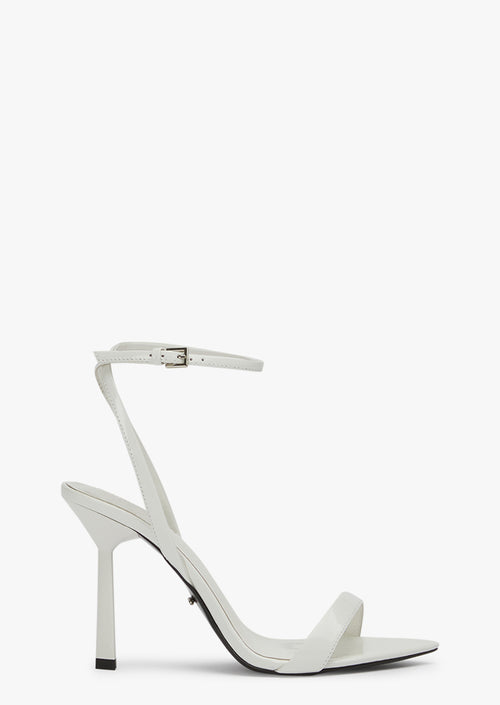 Milos White Hi Shine Heels