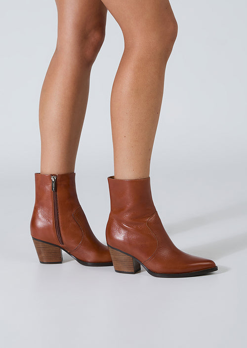 Paige Toffee Como Ankle Boots