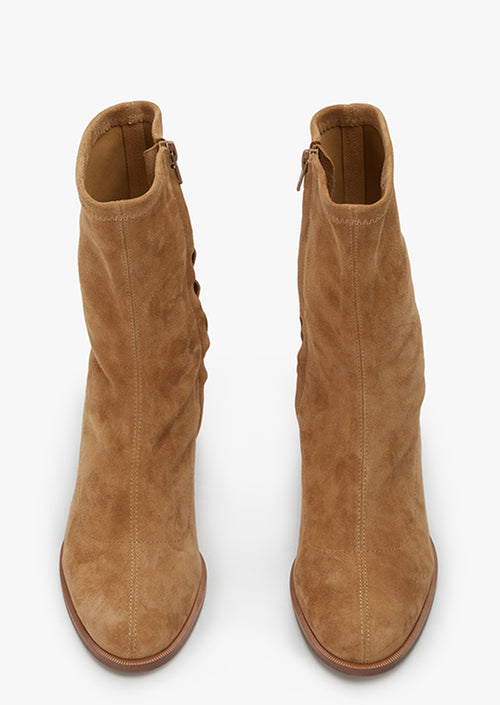 Persia Tan Hudson Suede Ankle Boots