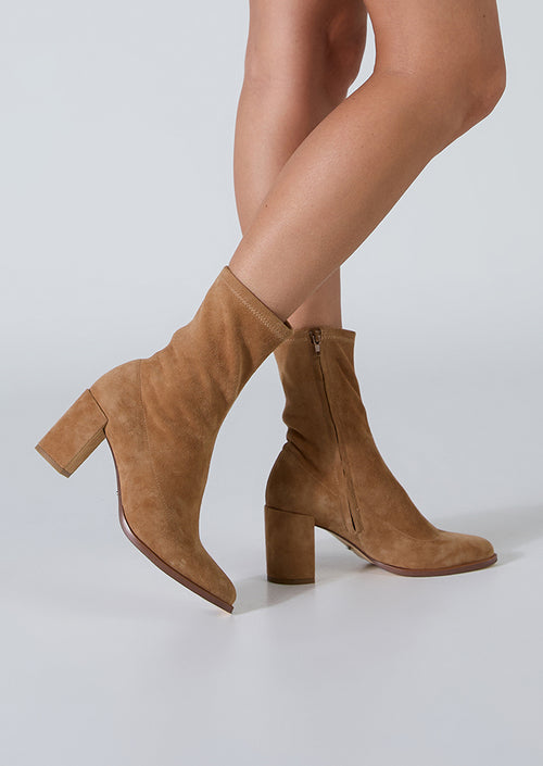 Persia Tan Hudson Suede Ankle Boots