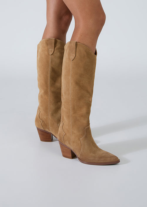 Presley Storm Cameo Suede Calf Boots