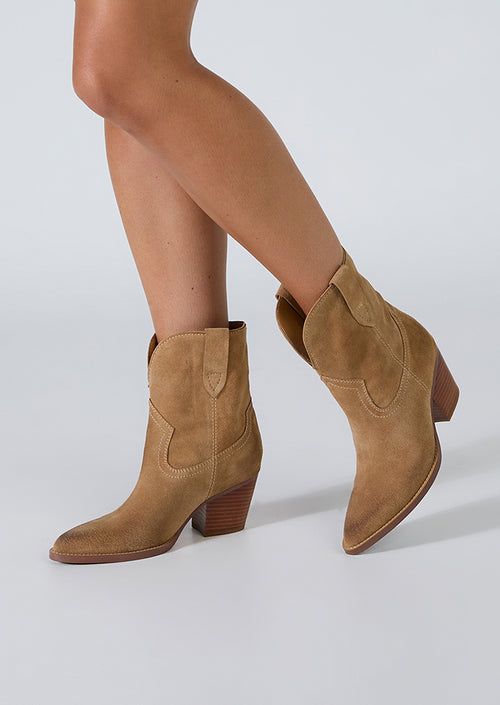 Psuedo Storm Cameo Suede Ankle Boots