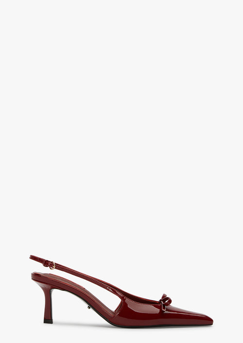 Quill Bordeaux Patent Heels