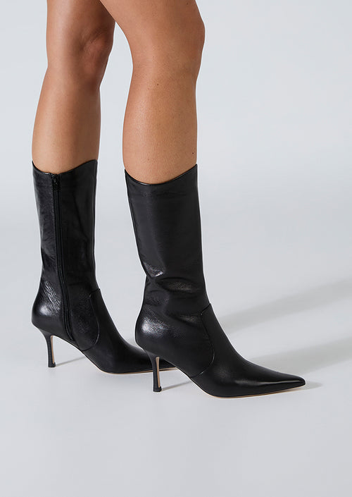 Sheba Black Vintage Calf Boots