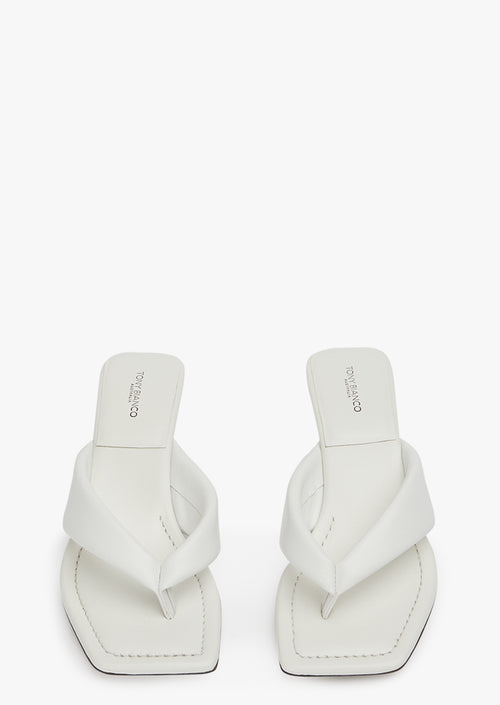 Tropic White Nappa Heels