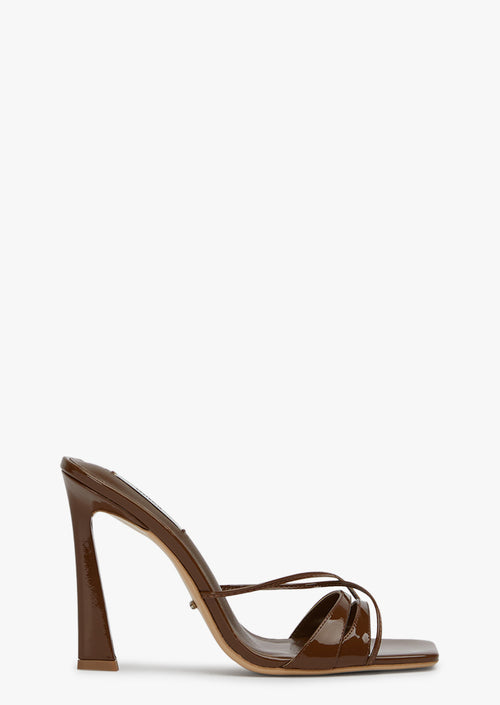 Vanquish Mocha Patent Heels