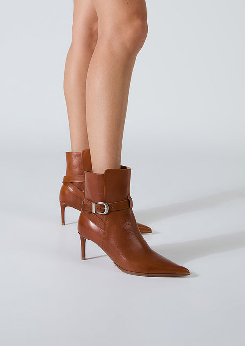 Vanya Toffee Como Ankle Boots