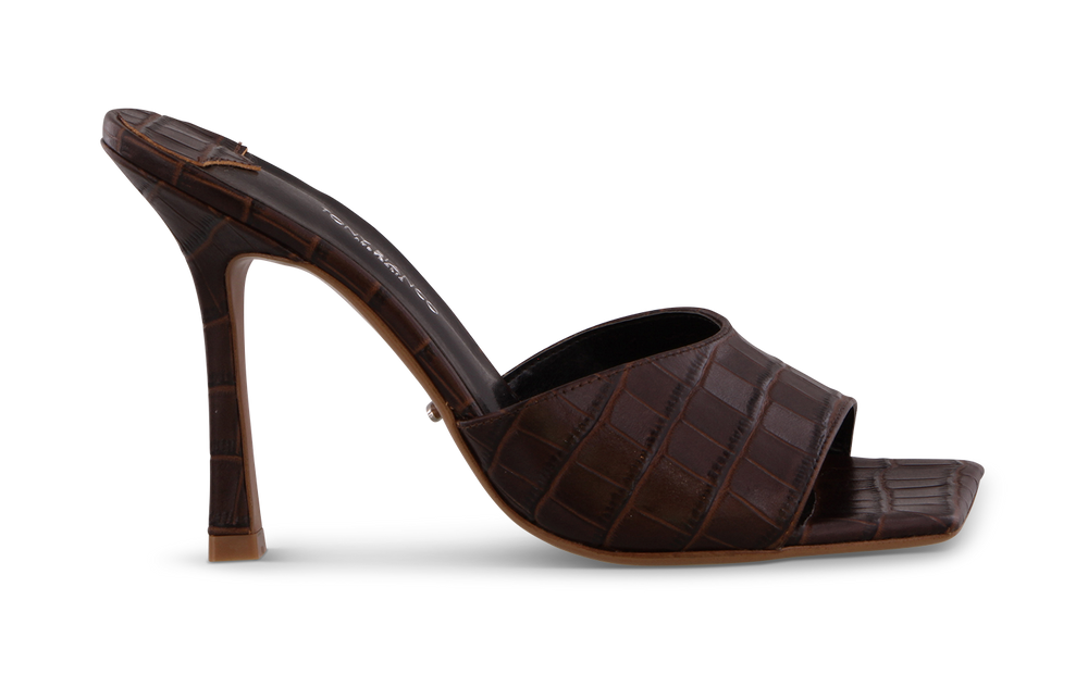 Bosco Choc Croc Heels | Heels | Tony 