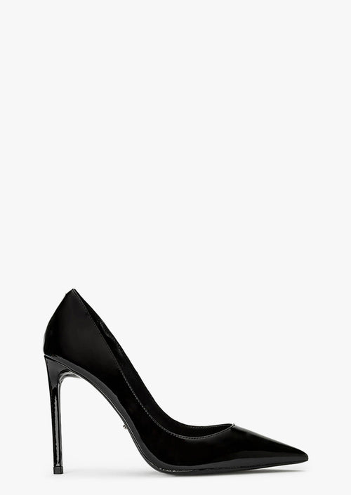 Anja Black Patent Heels