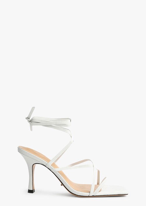 Caden White Sheep Nappa Heels