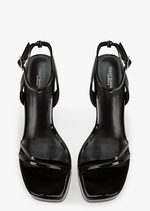 Dandy Black Patent Heels