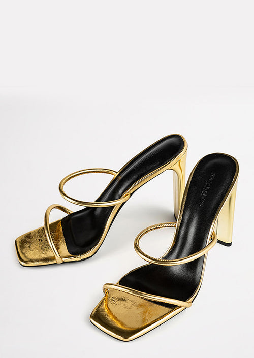 Florence Gold Foil Heels