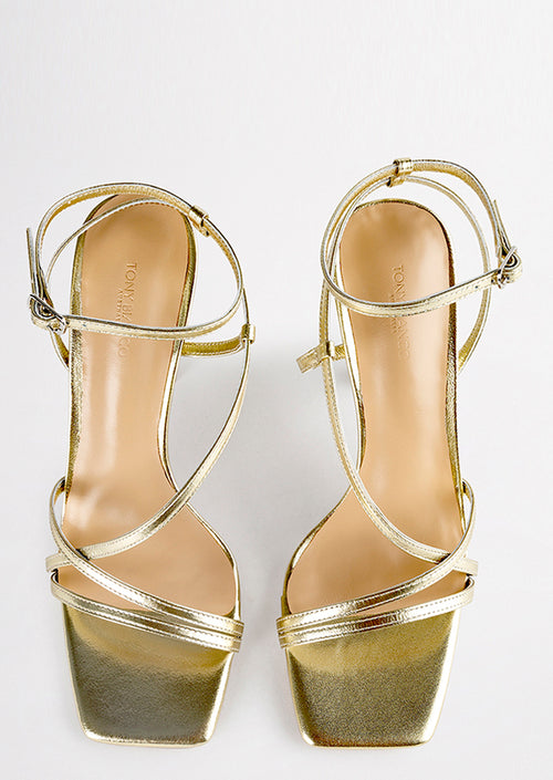 Franci Gold Nappa Metallic Heels