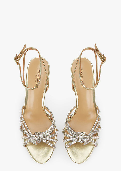 Helena Gold Nappa Metallic Heels