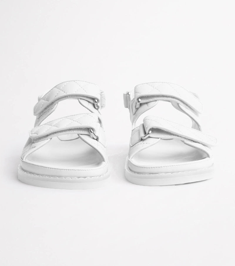 Hiranni White Sheep Nappa 3.5cm Sandals | Sandals | Tony Bianco A