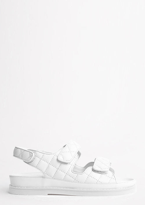 Hiranni White Sheep Nappa Sandals