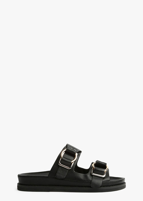 Hunter Black Como Sandals