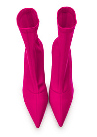 Kitana Pink Lycra 9.5cm Ankle Boots