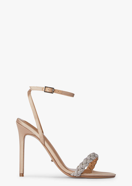 Kosta Nude Satin Heels