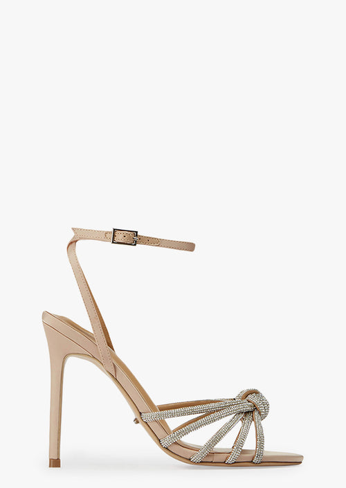 Kyla Nude Satin Heels