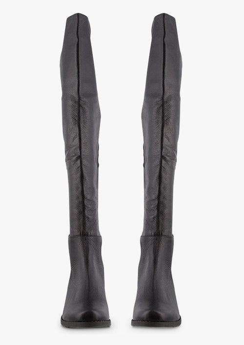 Panache Black Luxe/Black Micro Stretch Long Boots