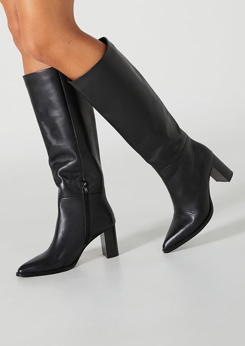 Peppe Black Como Calf Boots