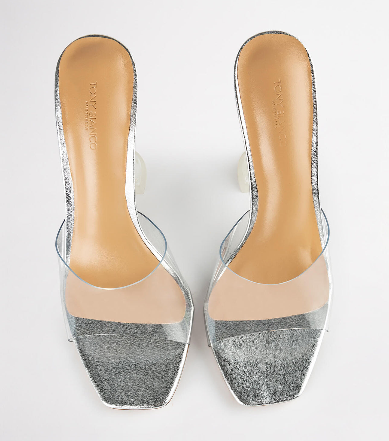 Serri Clear Vinylite/Silver Heels