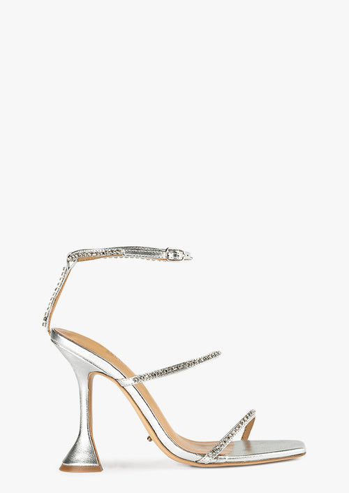 Shy Silver Nappa Metallic Heels