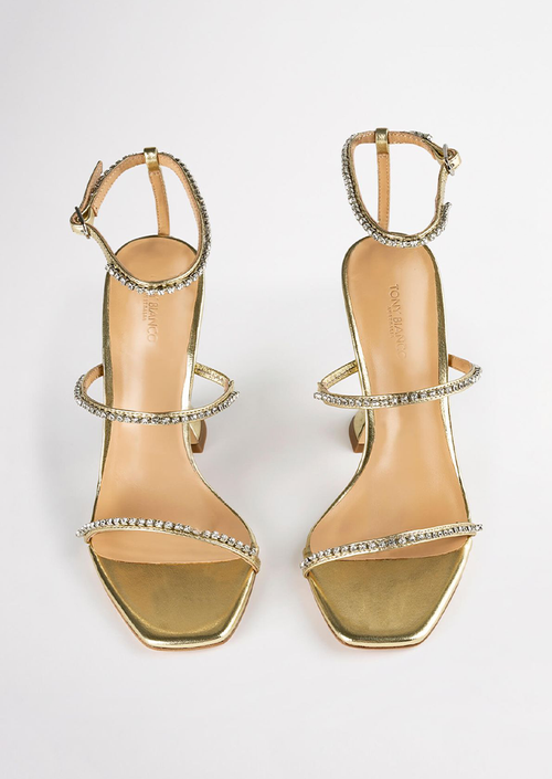 Skye Gold Nappa Metallic Heels