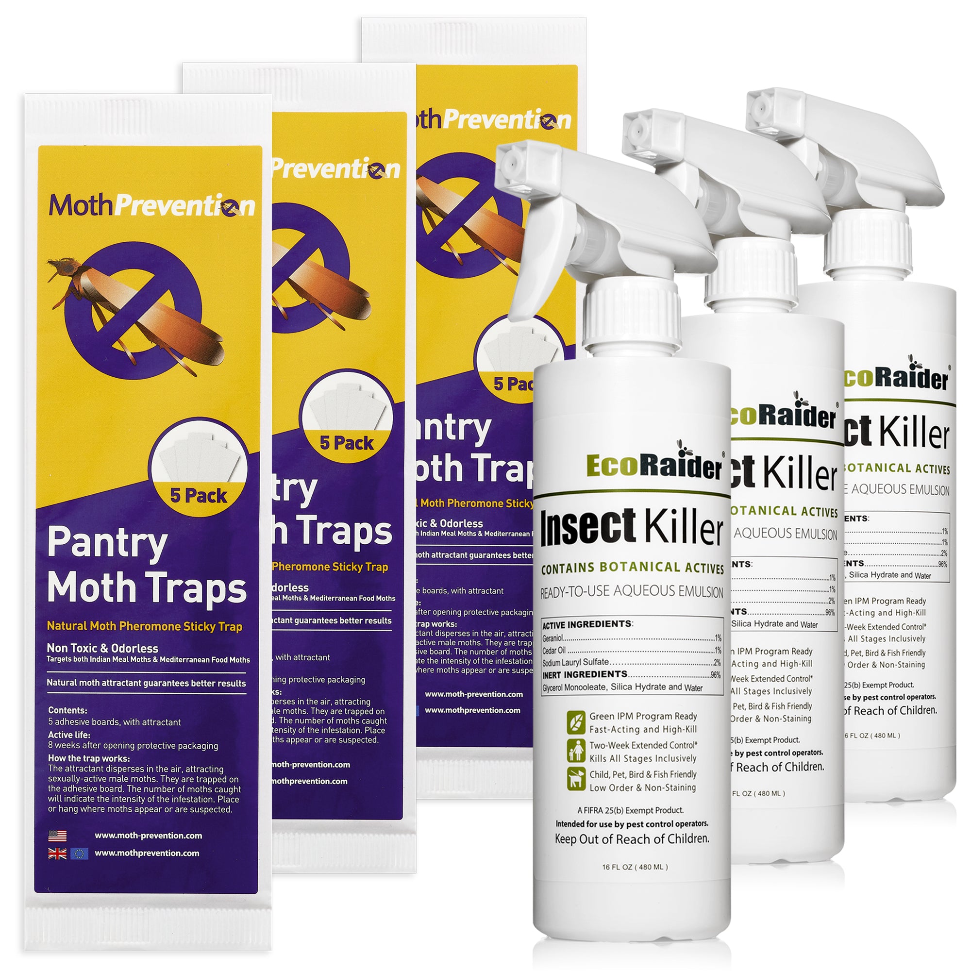 Effective Moth Traps Against Pantry Moths  Odor-Free & Natural Indian Meal  Moth- 5 pks, 5 units - City Market