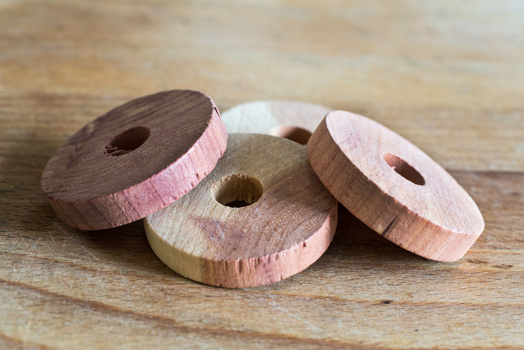 cedar blocks which can be hung on hangers or placed in drawers