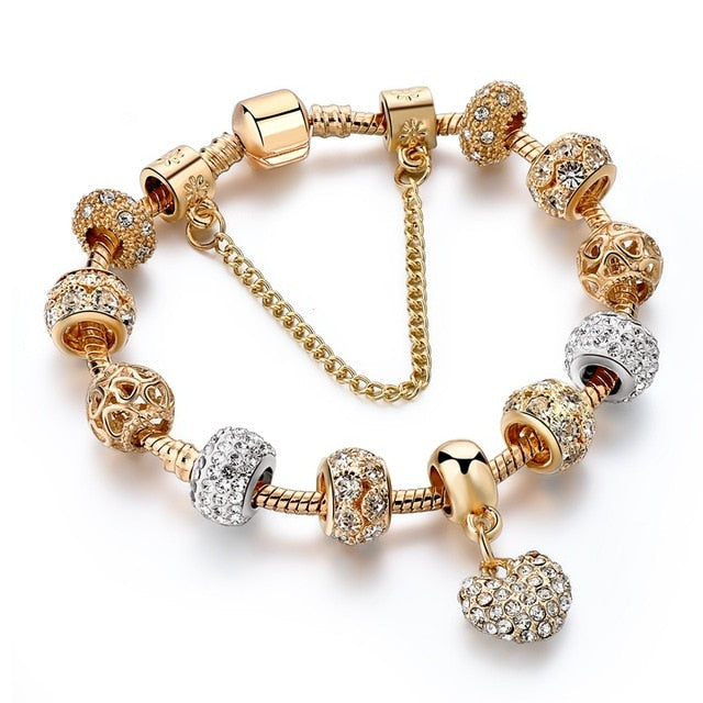 Heart Charm Swarovski® crystals PANDORA♛ Bracelet & Charms – InspireCharm