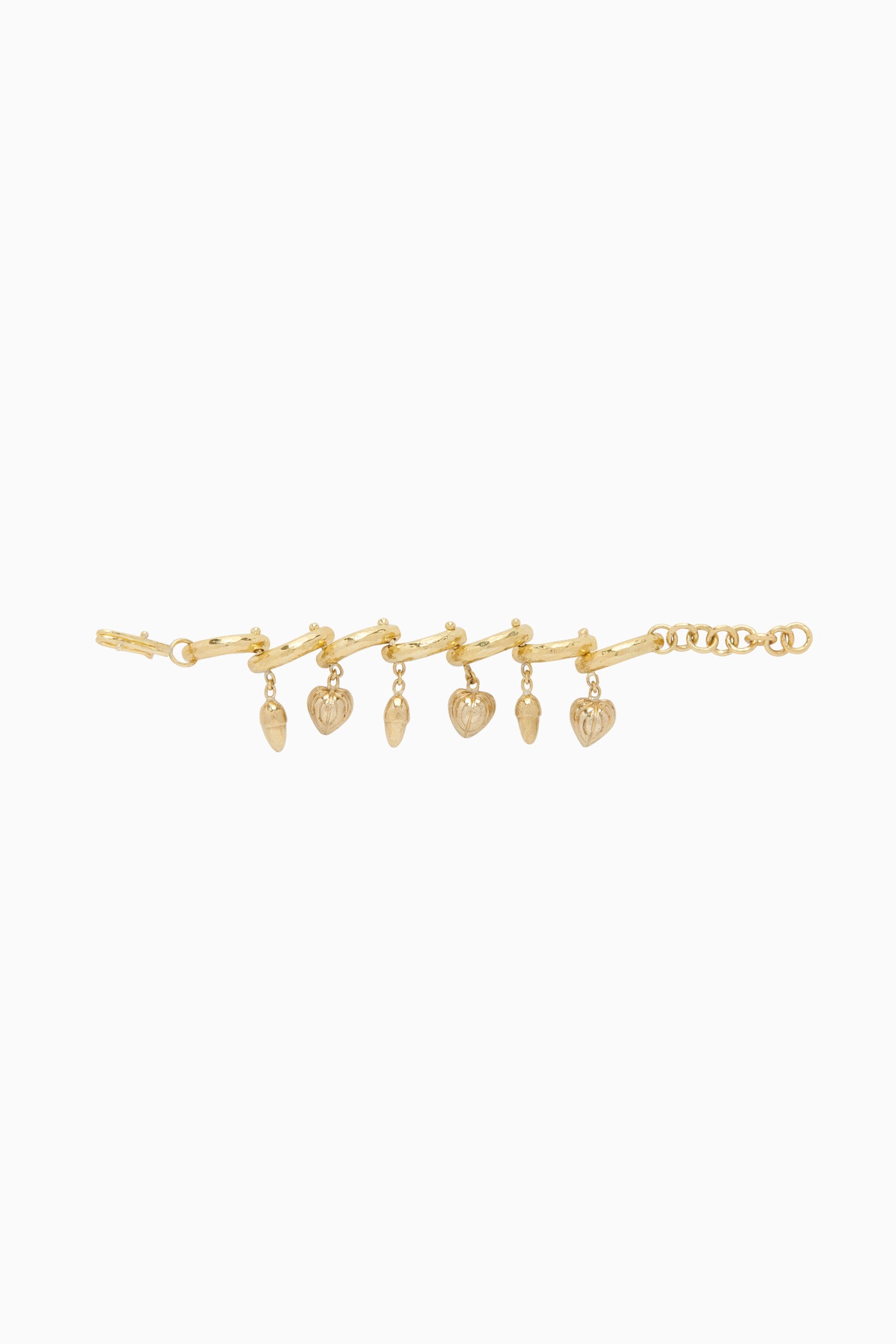 Shop Ulla Johnson Petal Charm Bracelet In Brass