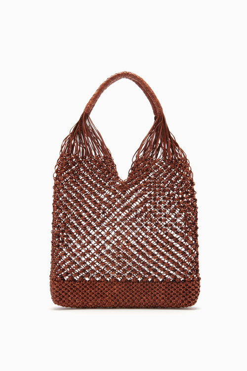 Tulia Large Knotted Hobo - Pecan Brown