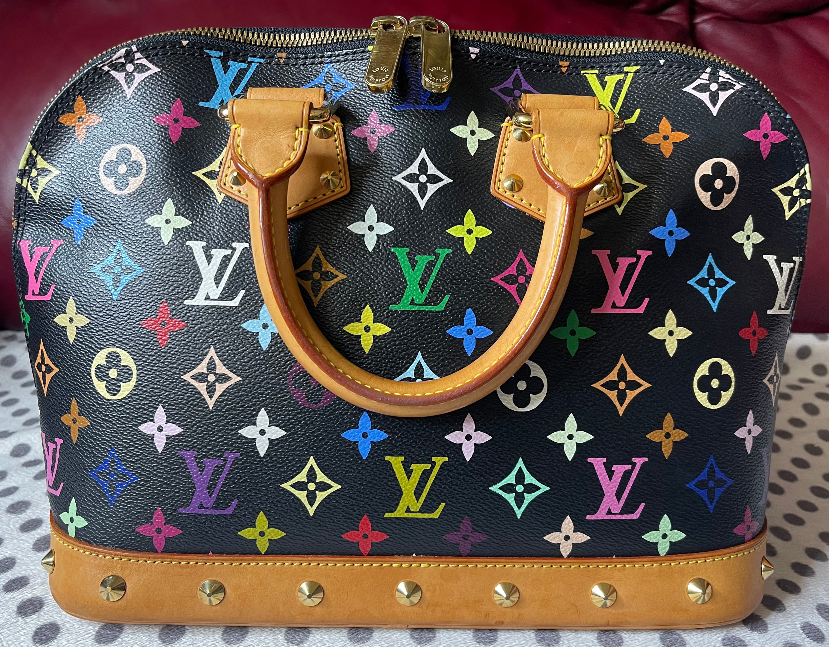 Louis Vuitton Alma PM Black Multicolor Monogram Canvas