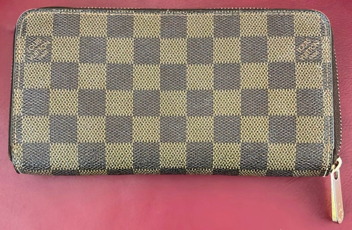 LV LONG WALLET ZIPPER MONOGRAM/DAMIER, Luxury, Bags & Wallets on