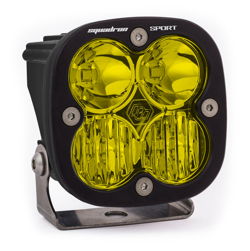 LED Light Pod Driving/Combo Pattern Amber Black Squadron Sport Baja Designs ( 550013-FGXX )
