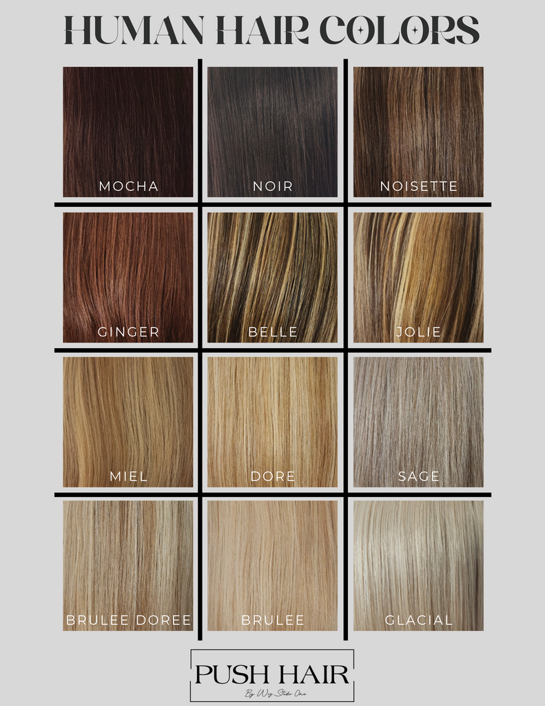 PUSH Hair Human Hair Color Swatches