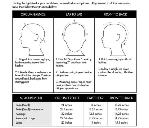 Wig Measurement Sizes