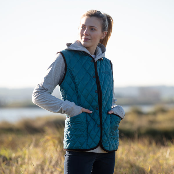 ladies moorland gilet petrol