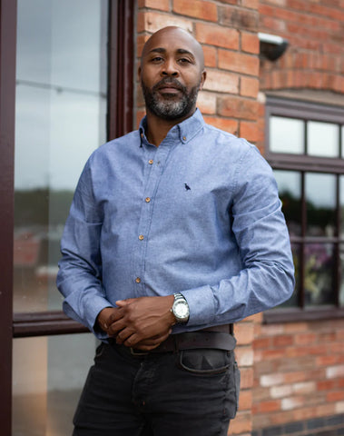 Light blue chambray shirt