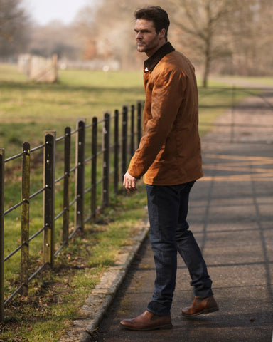 Men's Anorak Jacket - Waxed Canvas Pullover