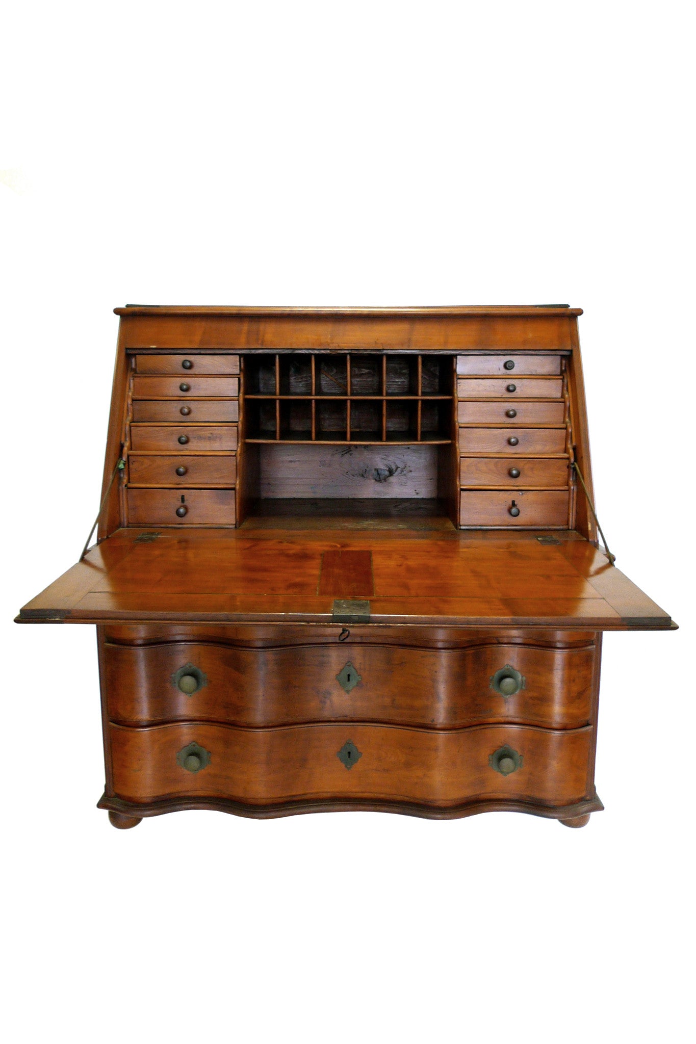 19th Century Swiss Drop Leaf Secretary Desk Chest Of Drawers