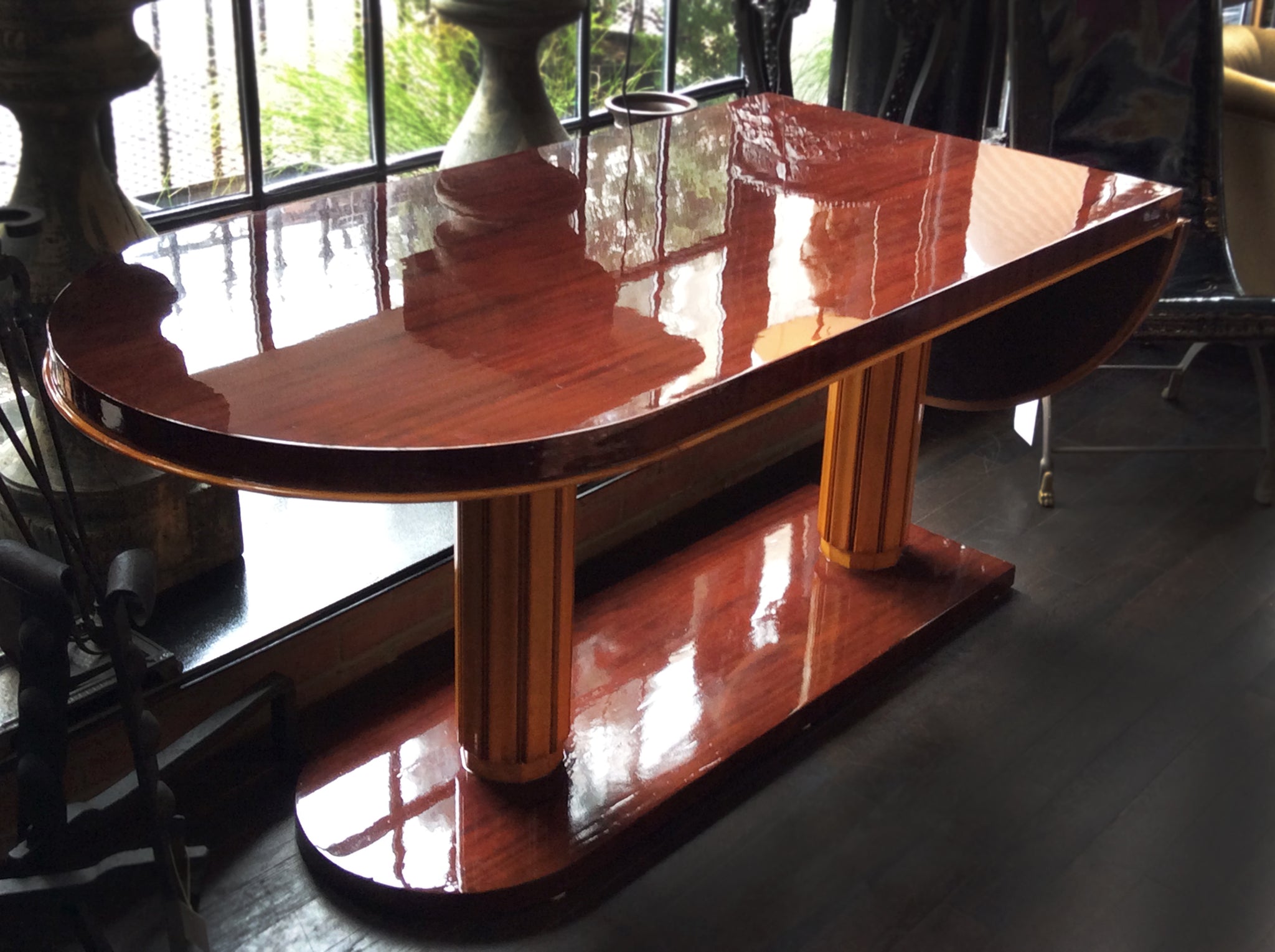 Gilbert Rohde Art Deco Oval Drop Leaf Desk Cafiero Select Home