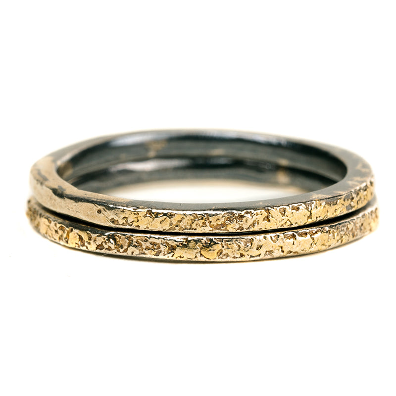 22k Dusted Stacker Ring